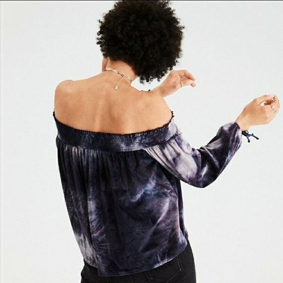 American Eagle Outfitter Womens Shirt Fairygrunge Whimsigoth Witchy Velvet Large - Picture 10 of 11